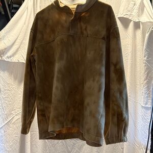 Brown Tie-Dye Pullover Sweater